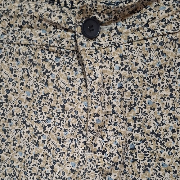 Falls Creek Blue and White Bermudas with Speckled Print - Picture 2 of 7